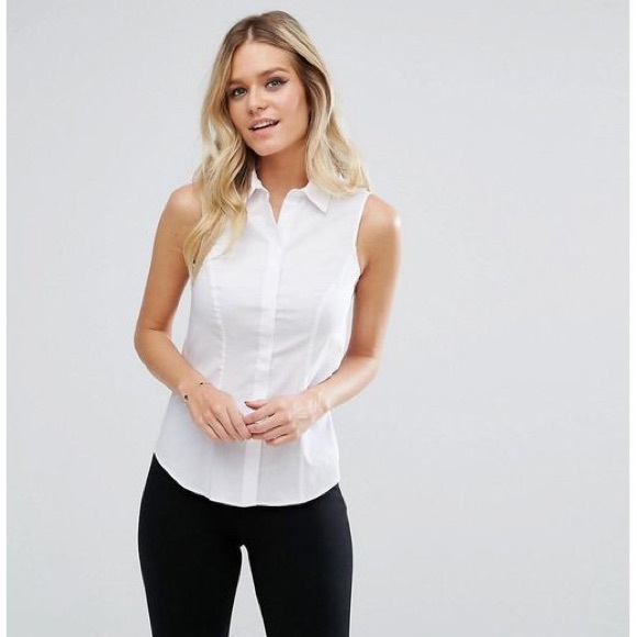 asos white blouse